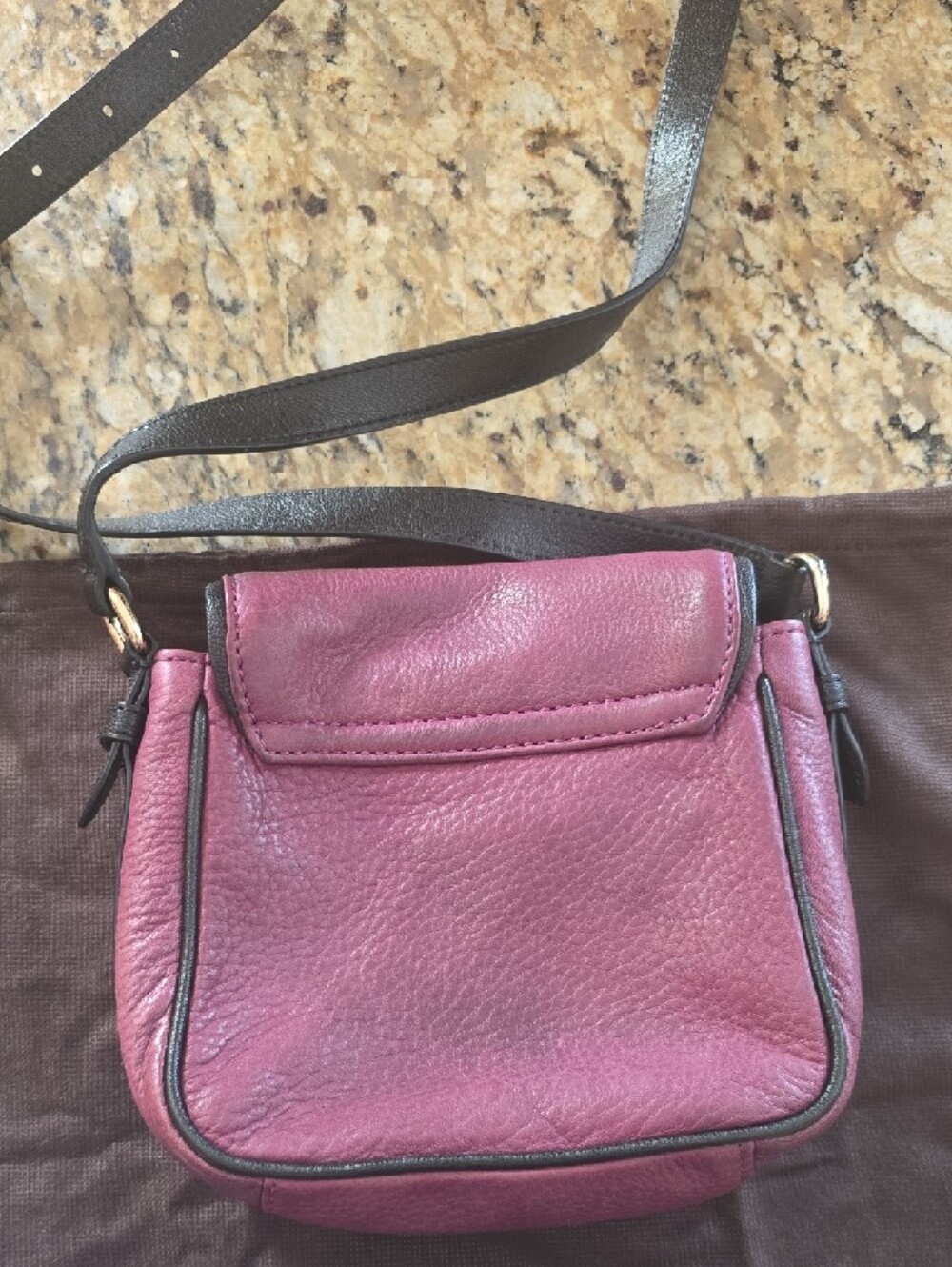 kate spade Plum/Pink Leather Crossbody with Contrast Trim Dustbag Included. - Picture 3 of 9